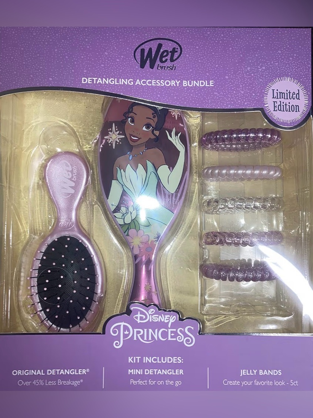 Wet Brush LIMITED EDITION Disney Princess Tiana Hair Bundle- 7 pieces